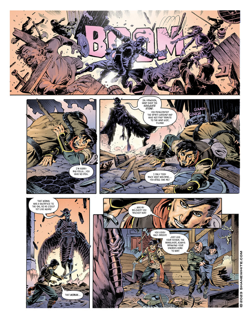 "shane white" "shane patrick white" "comics" "graphic novel" "comic art" "anthology" "fantasy" "barada"